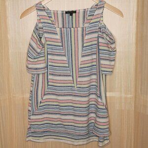 For Cynthia Linen Blend Striped  tunic. Small
